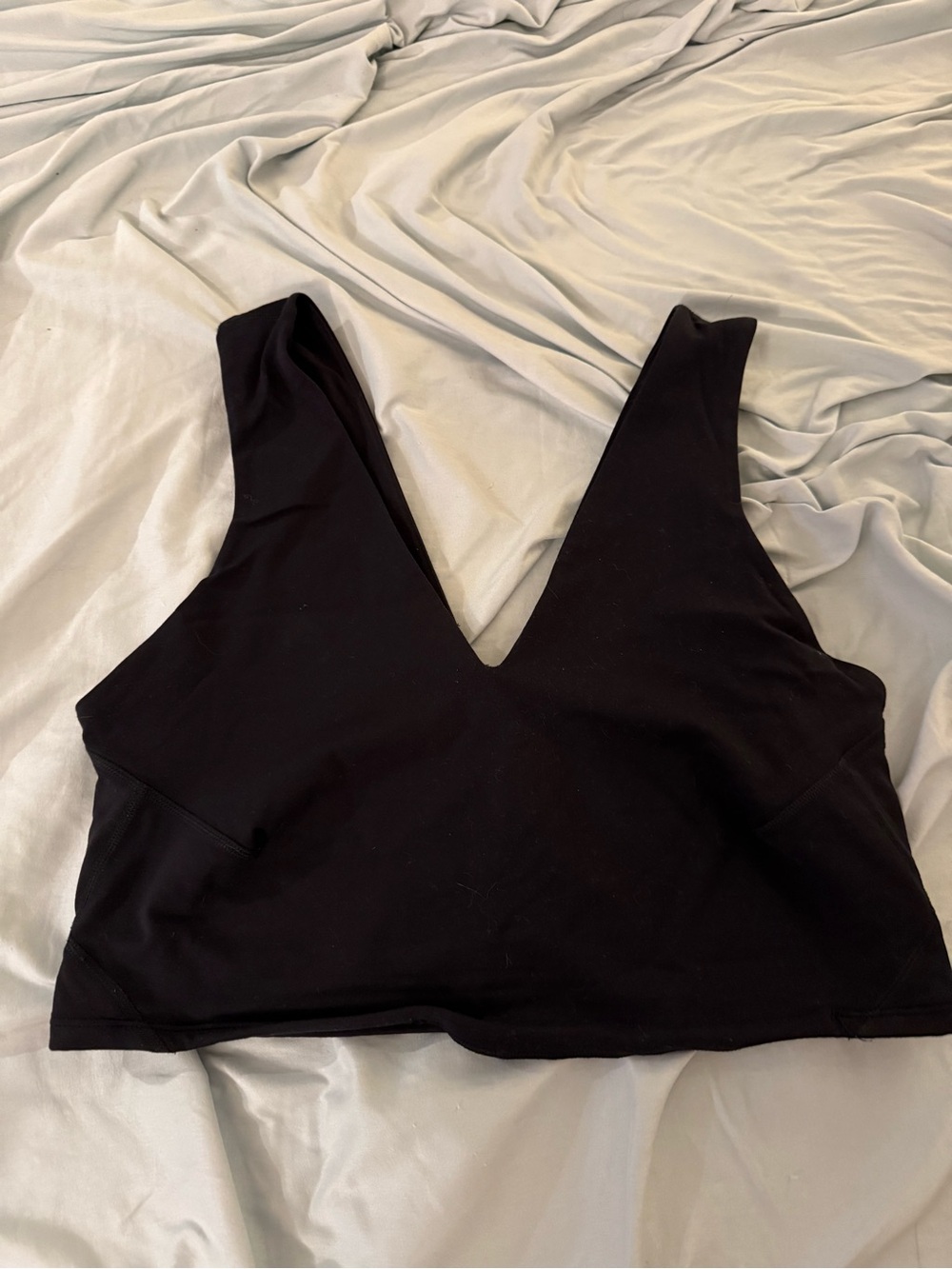 Free People Movement Black V-Neck Crop Sports bra